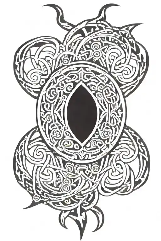 irish mythology symbols tattoo design idea