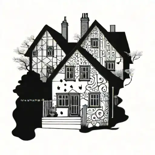 polish houses tattoo design idea