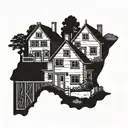 polish houses tattoo design idea