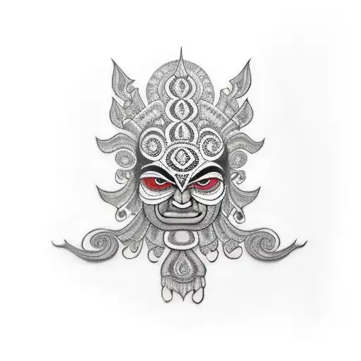 theyyam tattoo design idea
