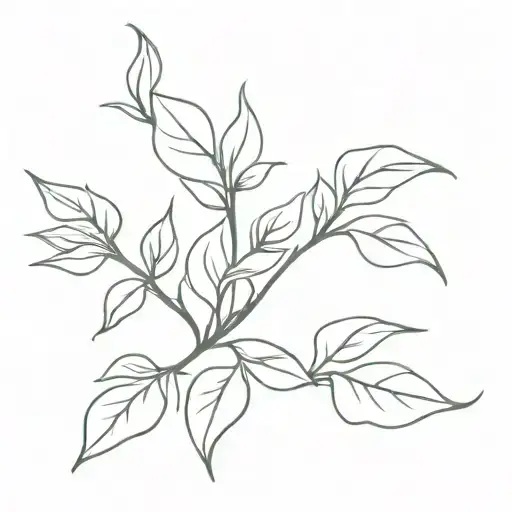 coffee plant intertwined tattoo design idea