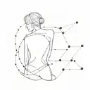 connect the dots looking backward tattoo design idea