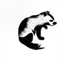 honey badger tattoo design idea