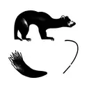 honey badger tattoo design idea
