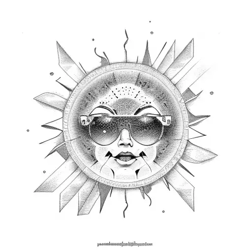 sunshine tattoo design idea