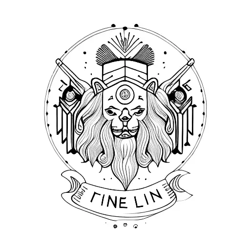 stoicism fine line tattoo design idea