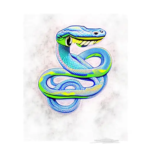 Snake gemini tattoo design idea