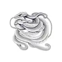 Snake gemini tattoo design idea