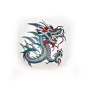 barber scissors with dragon tattoo design idea