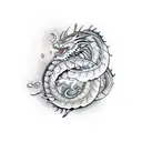 barber scissors with dragon tattoo design idea