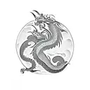 barber scissors with dragon tattoo design idea