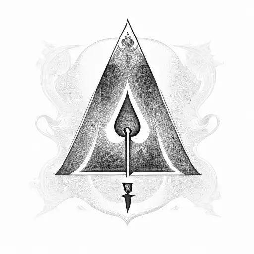 Ace of Spades with accounting work  tattoo design idea