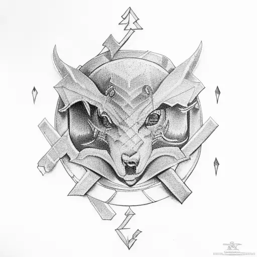 ♉ sign with April 25 and letter J tattoo design idea