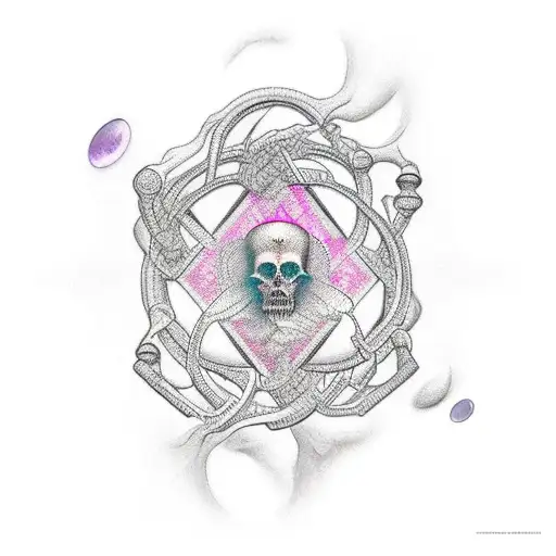 LSD molecule tattoo design idea