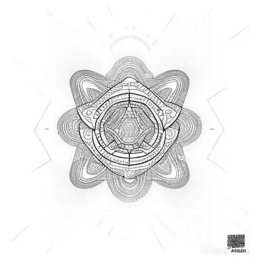 LSD molecule tattoo design idea