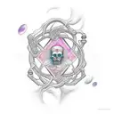 LSD molecule tattoo design idea