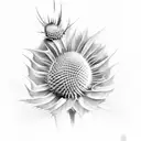 thistle tattoo design idea