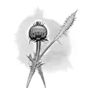 thistle tattoo design idea