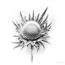 thistle tattoo design idea