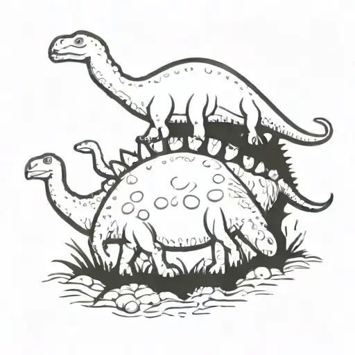 dinosaurs tattoo design idea