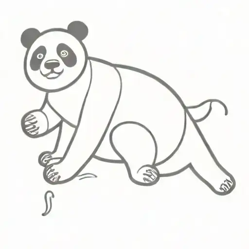 drunk panda tattoo design idea