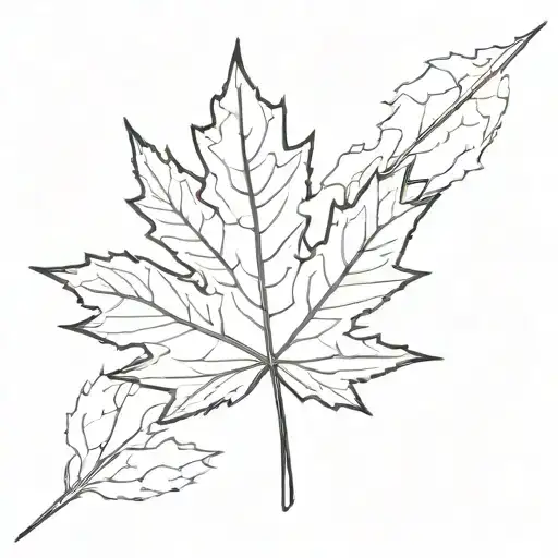 Canada flag maple leaf tattoo design idea
