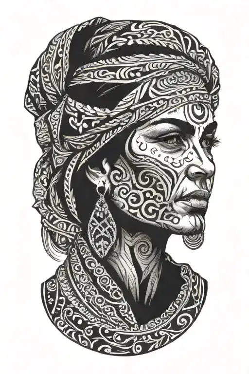 kurdish people woman tattoo design idea