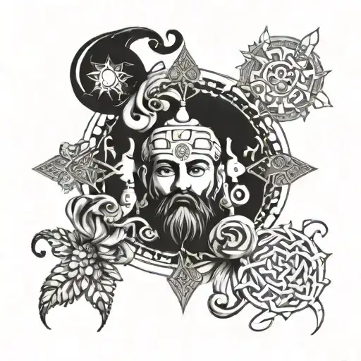 Qizilbash Alevi religion Zulfiqar tattoo design idea
