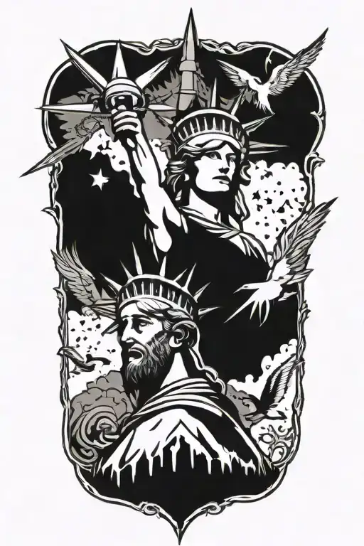 freedom family  tattoo design idea