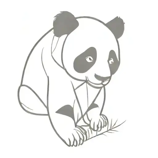 drunk panda tattoo design idea
