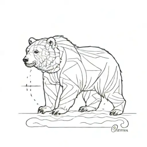 A cosmic bear  tattoo design idea