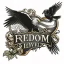 family love freedom sign victory faith tattoo design idea