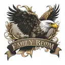 family love freedom sign victory faith tattoo design idea