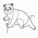 drunk panda tattoo design idea