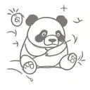 drunk panda tattoo design idea