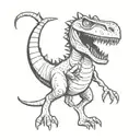 thyrex dinosaur tattoo design idea