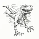 thyrex dinosaur tattoo design idea