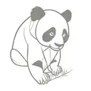drunk panda tattoo design idea