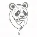 drunk panda tattoo design idea