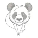 drunk panda tattoo design idea