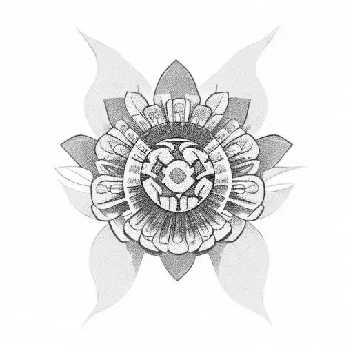 zinnia  tattoo design idea