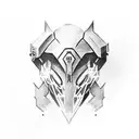 warframe oni tattoo design idea