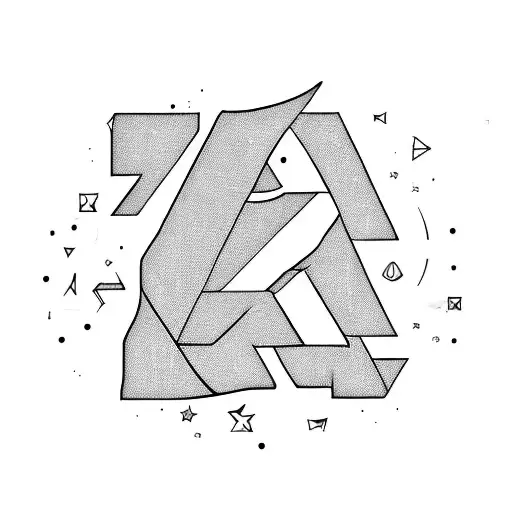 only the letter Z,  tattoo design idea