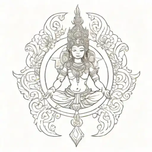 cambodian gemini tattoo design idea