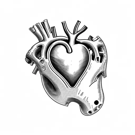 human Heart tattoo in which traveling is theme and heart there will be mountains, sea shore, aero 0laje etc tattoo design idea
