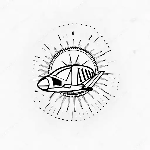 jet plane lolly tattoo design idea