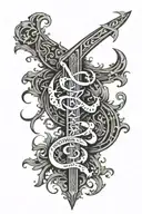  vulcan calligraphy spelling tattoo design idea