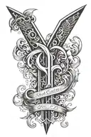  vulcan calligraphy spelling tattoo design idea