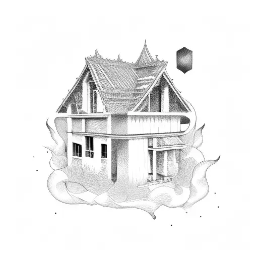 house pewdiepie inspire tattoo design idea