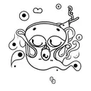 cute ghost tattoo design idea